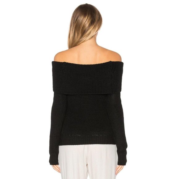 Lovers + Friends Black Off-Shoulder Sweater - Picture 3 of 8